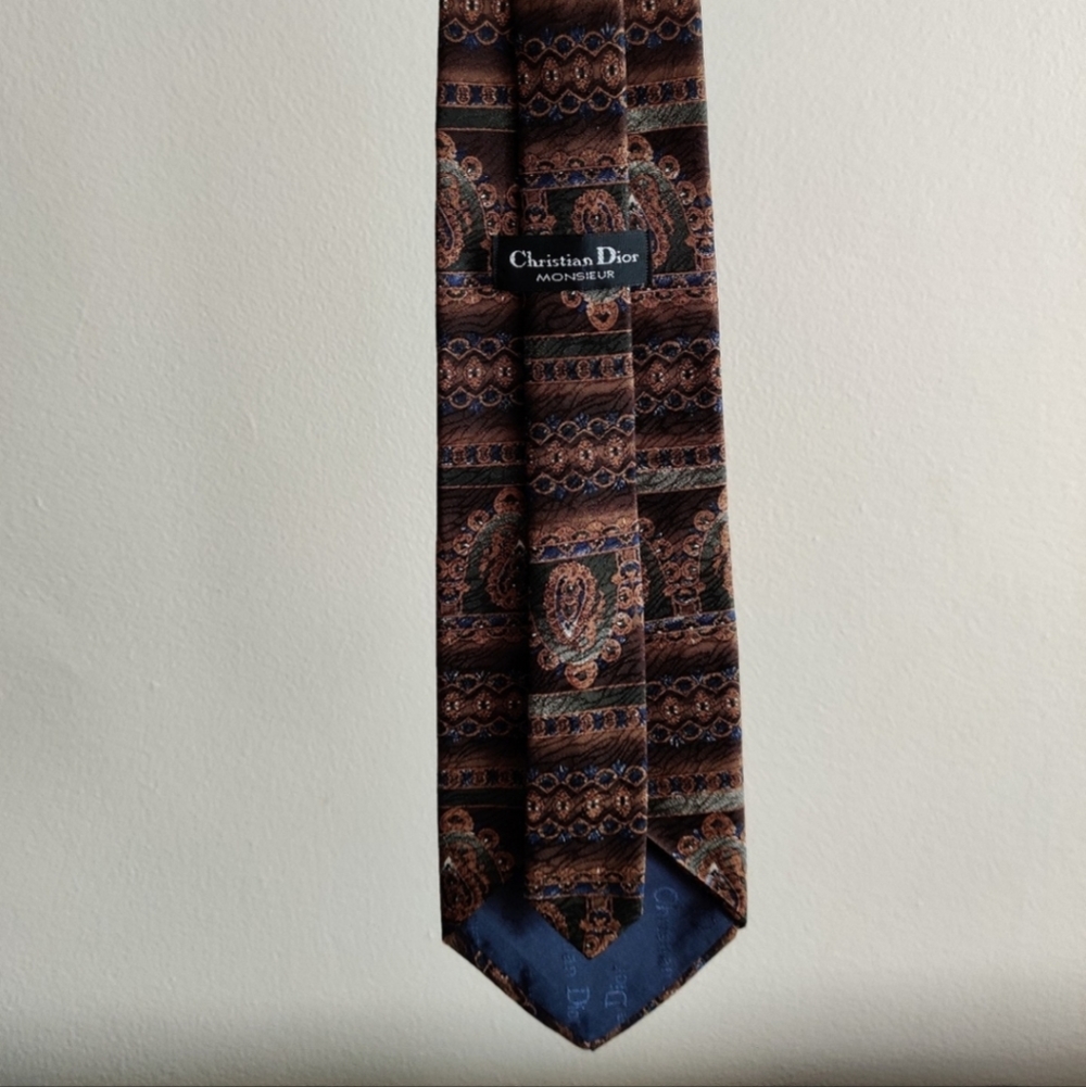 🇨🇦 Vintage Christian Dior silk tie vintage like new